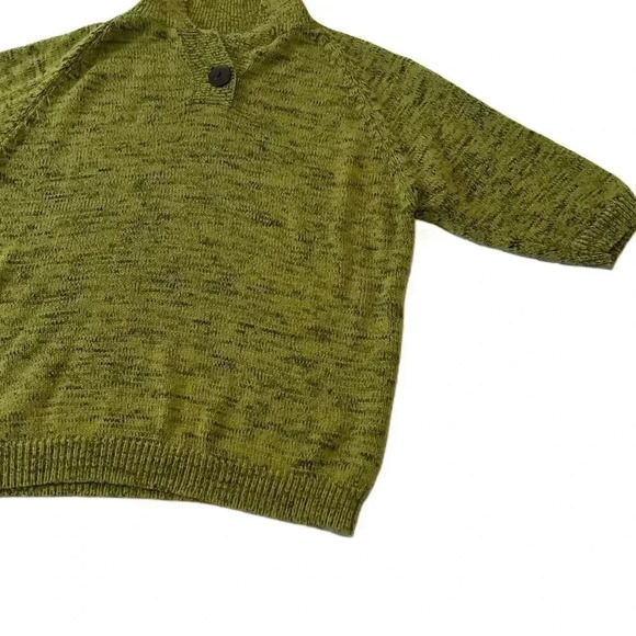 JP collections vintage Green Pullover Sweater Long‎ Sleeve Mock Neck One Size - Picture 7 of 8